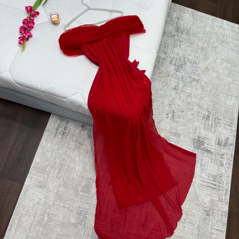⁦فساتين سهرة لون احمر فخمة⁩ - الصورة ⁦3⁩