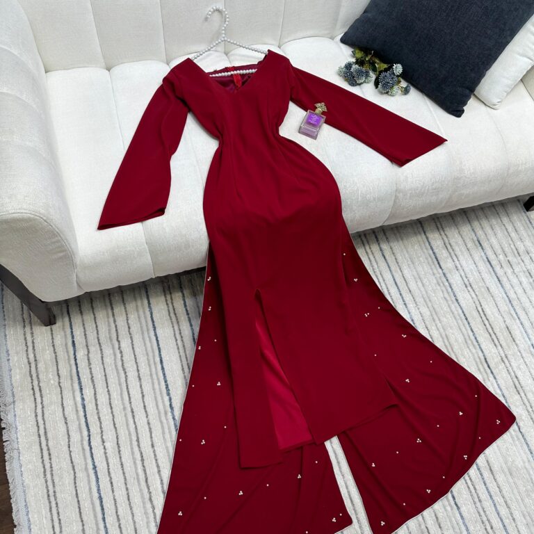 ⁦فستان سهرة ب أكمام طويلة⁩ - الصورة ⁦5⁩