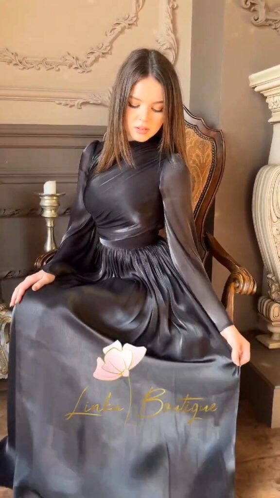 ⁦فساتين سهرة لون أسود⁩ - الصورة ⁦3⁩