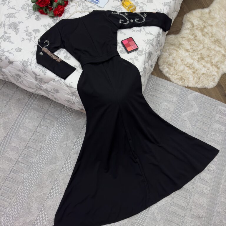 ⁦فساتين سهرة لون أسود⁩ - الصورة ⁦4⁩