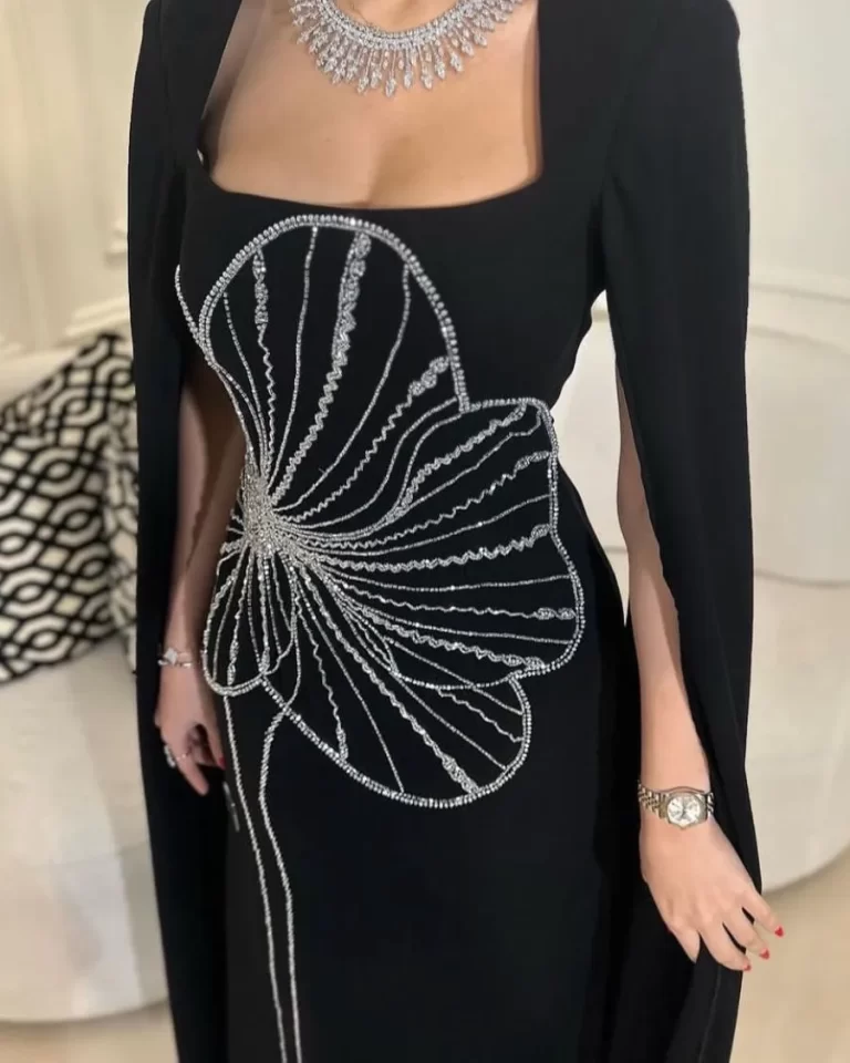 ⁦فساتين سهرة لون أسود⁩ - الصورة ⁦2⁩