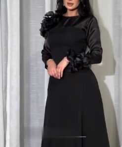 فستان سهرة اسود طويل