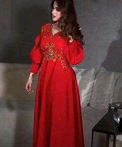 فساتين سهرة لون أحمر