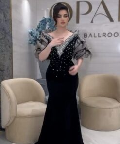 فساتين سهرة لون اسود فخمة