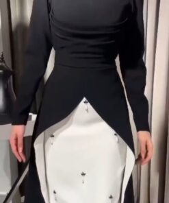 فستان سهرة اسود طويل