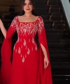 Alternative view of فستان سهرة احمر ناعم