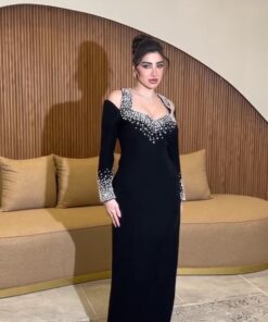 فستان سهرة أسود فخم