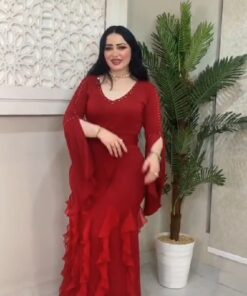 فساتين لون احمر