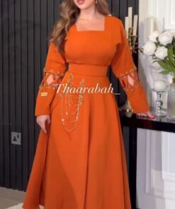فساتين سهرة لون برتقالي