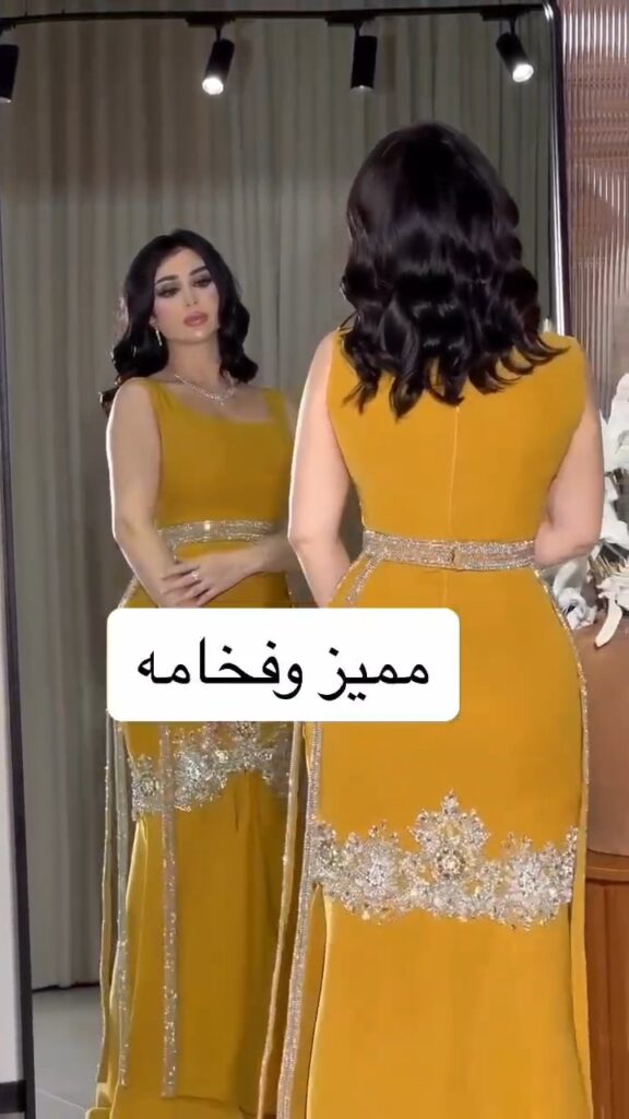 ⁦فساتين لون أصغر⁩ - الصورة ⁦5⁩