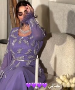 فساتين سهرة لون موف