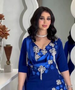 فساتين سهرة لون ازرق