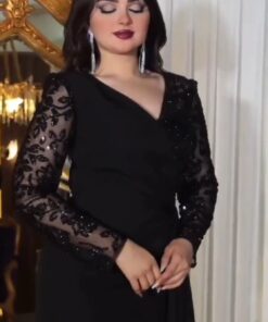 فستان اسود فخم وانيق