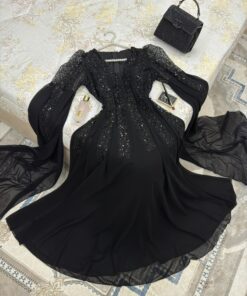 فساتين سهرة لون أسود جميلة وأنيقة