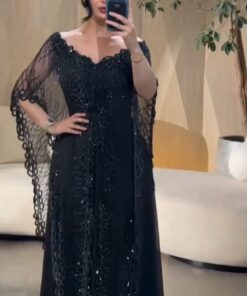 فستان سهرة أسود فخم وانيق