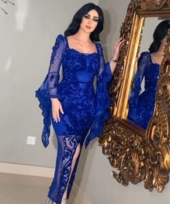 فساتين سهرة لون ازرق