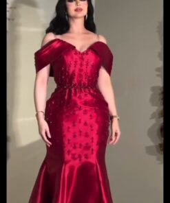 فساتين سهرة لون أحمر