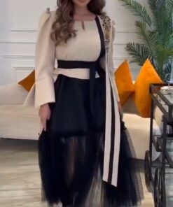 فستان سهرة كريب استرتش