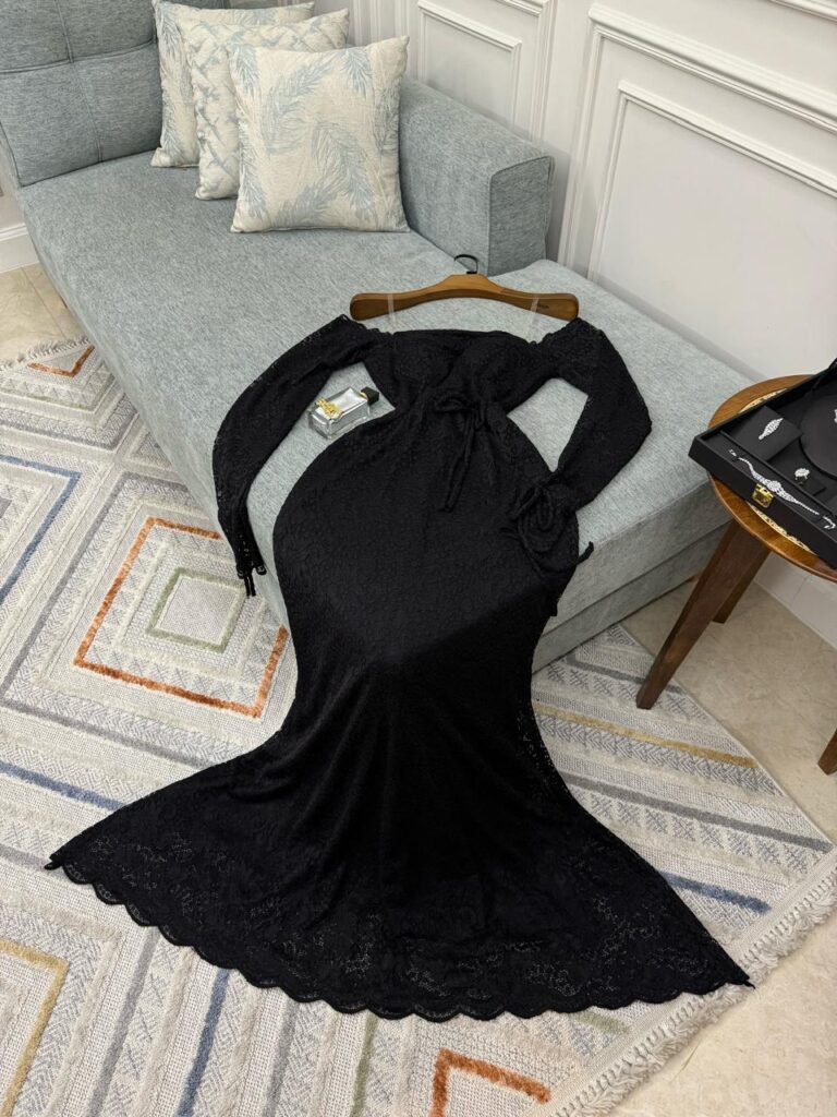 ⁦فستان للسهرة لون أسود⁩ - الصورة ⁦2⁩