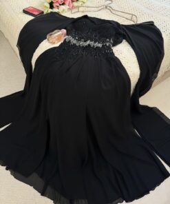 فستان سهرة اسود ناعم