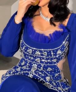 فستان سهرة كريب