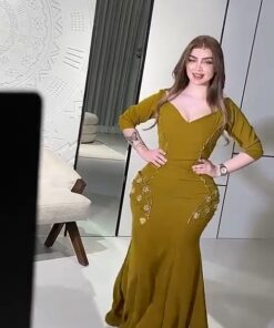 فستان سهرة كريب