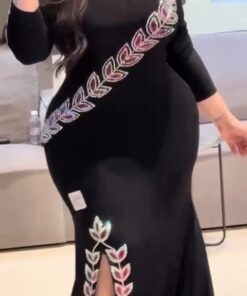 فستان سهرة لون اسود طويل