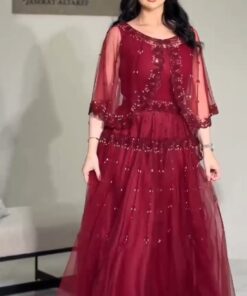 فستان سهرة لون أحمر