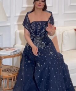 فستان سهرة لون كحلى