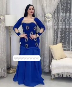 فستان سهرة لون نيلي