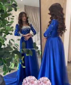 فساتين سهرة لون ازرق