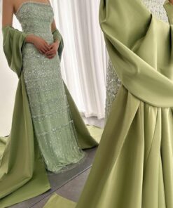فستان سهرة لون تيفاني