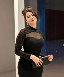 فستان سهرة لون أسود