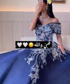 فستان سهرة لون كحلي