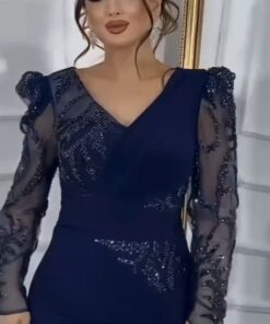 فستان سهرة كريب استرتش