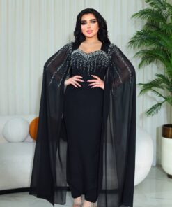 فساتين سهرة لون أسود وازرق
