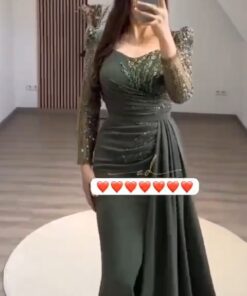 Alternative view of فستان سهرة لون زيتي