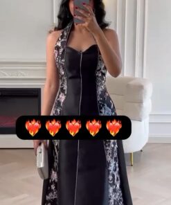 فستان سهرة اسود طويل