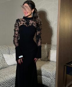 فستان سهرة كريب استرتش
