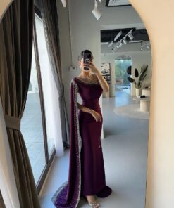 فستان سهرة لون ليكي