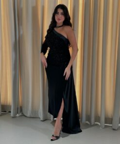 فستان سهرة اسود أنيق