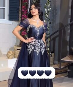 فستان سهرة انيق تل