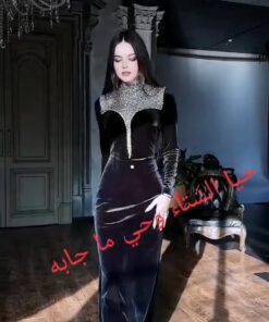 فستان سهرة مخمل