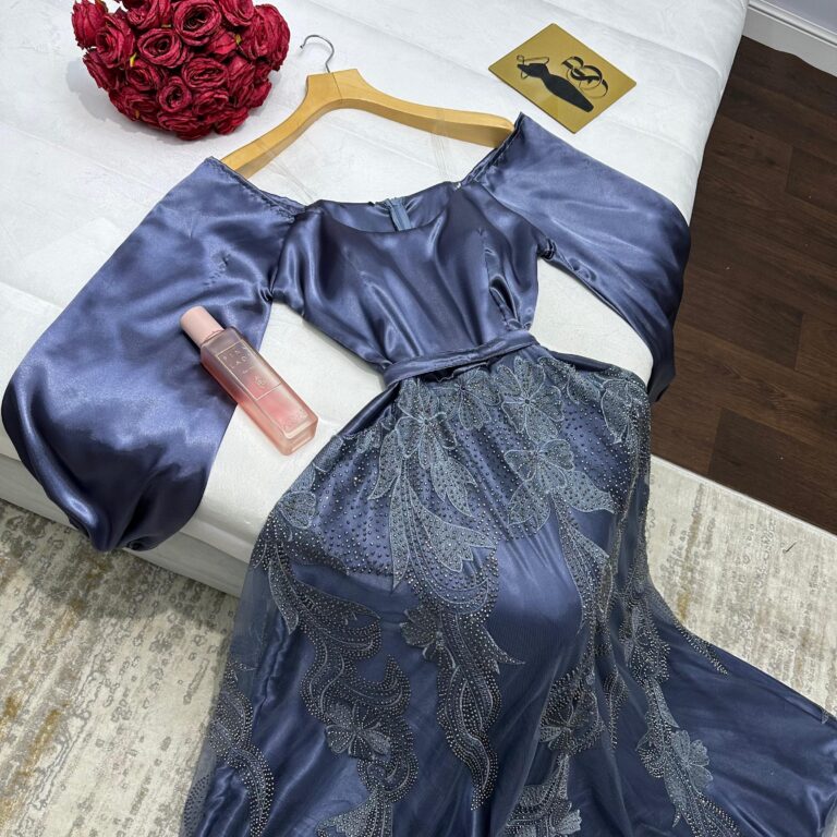 ⁦فستان سهرة ب كم طويل للسهرة⁩ - الصورة ⁦4⁩