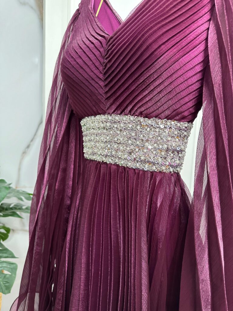 ⁦فستان سهرة لون تيفاني⁩ - الصورة ⁦5⁩