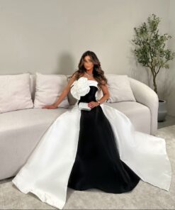 فستان سهرة اسود طويل