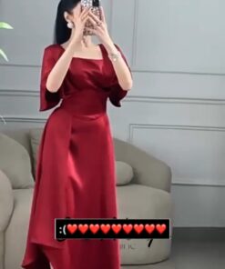 فستان سهرة لون احمر جذاب