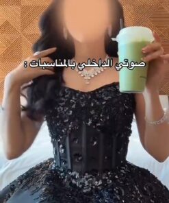 فساتين سهرة لون اسود طويلة