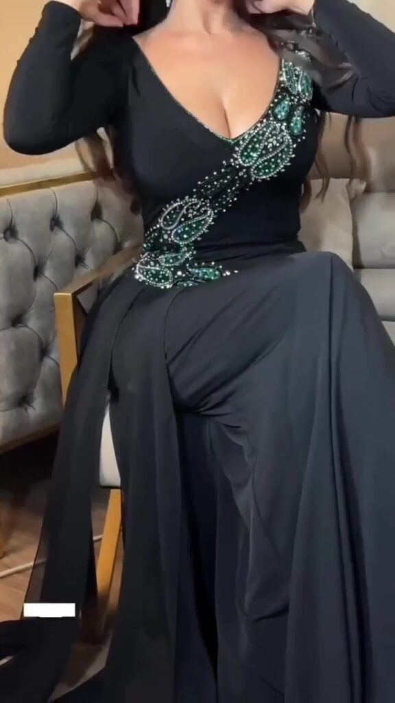 ⁦فساتين سهرة لون أسود⁩ - الصورة ⁦7⁩