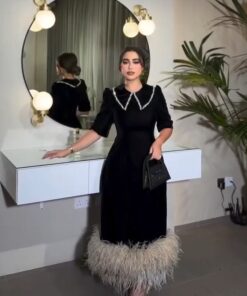 فستان سهرة مخمل